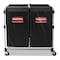 Rubbermaid Commercial Collapsible X-Cart, Steel, 2-4 Bushel Cart, 24.1Wx35.7Dx34H, Blk/Slvr 1881781 - alternate 1